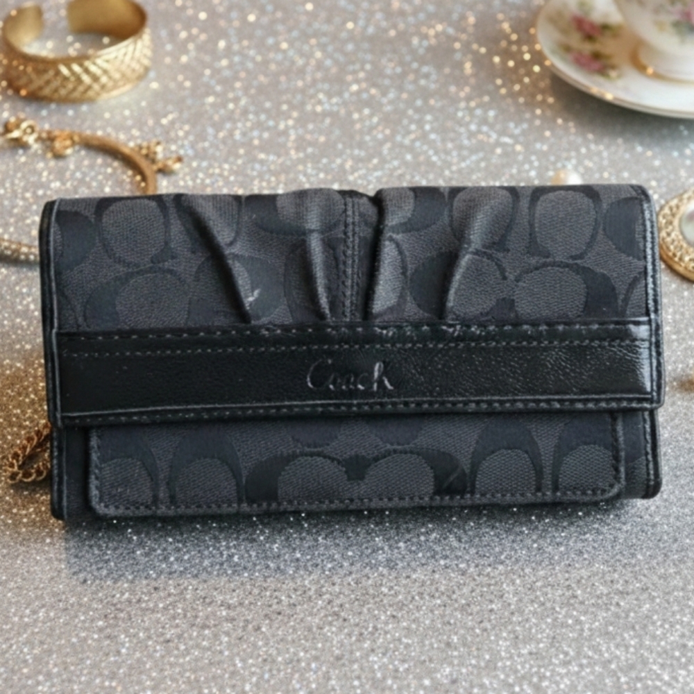 Coach Black Signature Clutch